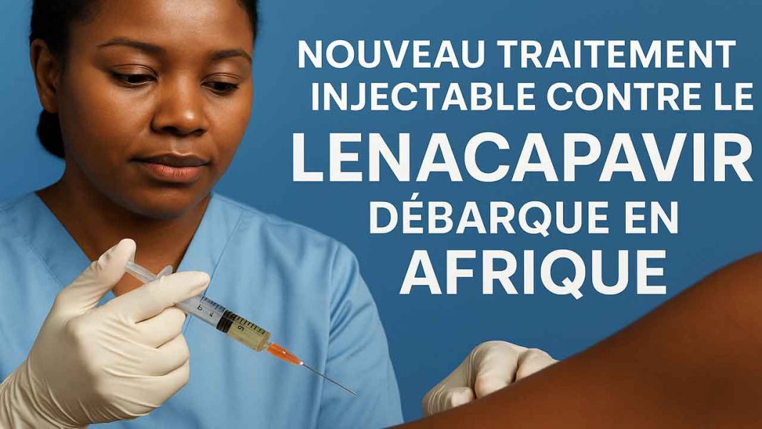 Infirmière administrant une injection de lenacapavir dans une clinique africaine