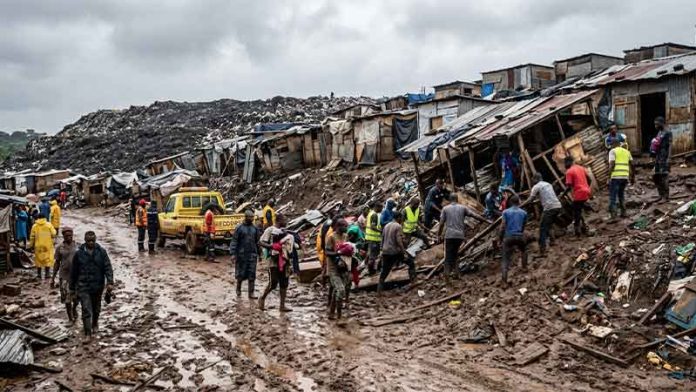 Drame-de-Dar-es-Salam Effondrement de la décharge de Dar-es-Salam à Conakry.